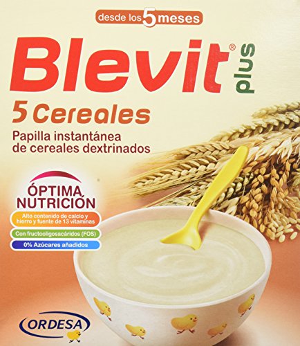 Blevit Plus 5 Cereales - Paquete de 2 x 300 gr - Total: 600 gr