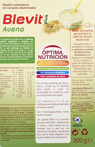 Blevit Plus Avena Cereales - 300 gr