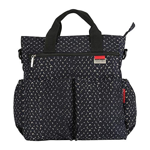 Bolsa de Pañales Insular de Bebé de Pañales Bolsa de Bebé Portátil De Suspensión de Gran Capacidad Oblicua Mochila(Starry blue)