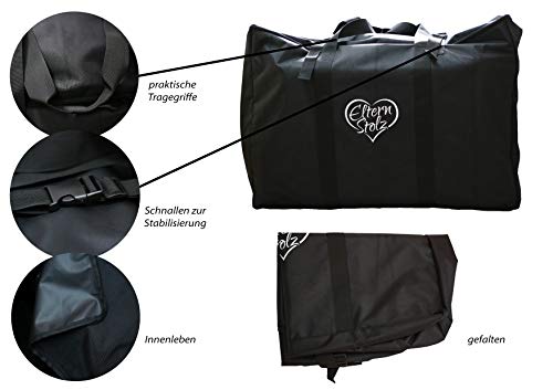 Bolsa de transporte Elternstolz de color negro para cochecitos de niños y asientos infantiles, por ejemplo, para Joie Litetrax