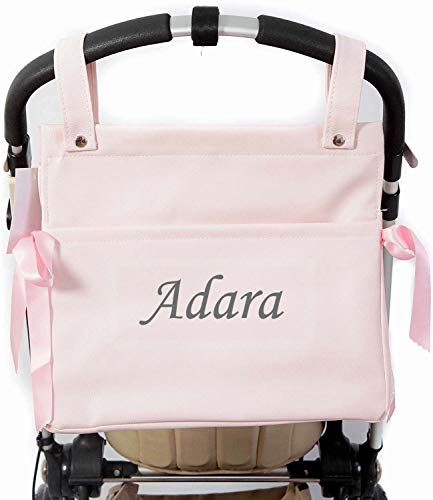 Bolso Talega Polipiel Lactancia Personalizado Carrito Bebe - Nombre bebe bordado-danielstore