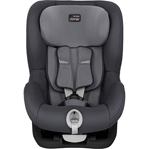 Britax Römer Silla de coche 9 meses - 4 años, 9 - 18 kg, KING II BLACK SERIES Grupo 1, Storm Grey