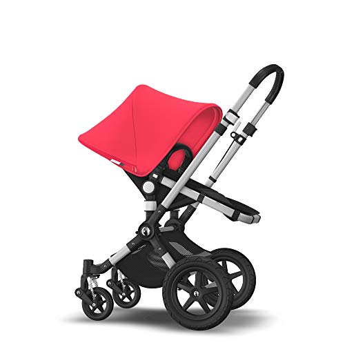 Bugaboo Cameleon 3 Plus, Cochecito y Silla de Paseo 2 en 1, Negro/Rojo Neón