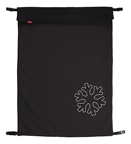 byboom Softshell techo 70 x 100 cm Thermo activo; – /multifunción universal para/de exterior Baby manta para cochecito, Buggy, Jogger, color: negro/negro