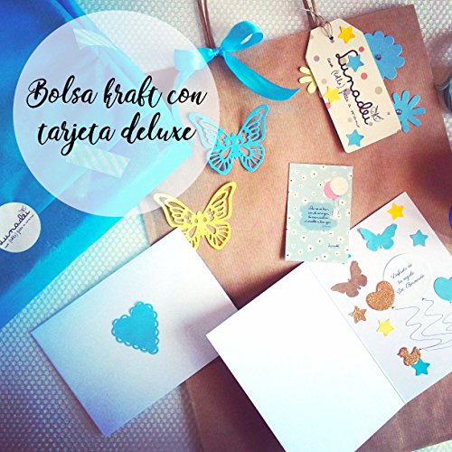 Cajita Regalo para Recién Nacidos con Cupcake (Babero TOMMEE TIPPEE + Calcetines en Algodón), Esponja natural SUAVINEX y Calcetines en Forma de Flor | Baby Shower Gift Idea | Tono Neutro, UNISEX