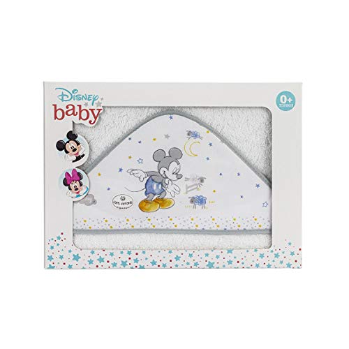 Capa de Baño Disney Counting Sheep Mickey Blanco y Gris