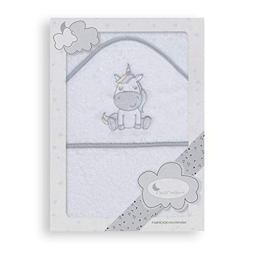 Capa de Baño Unicornio Blanco Gris