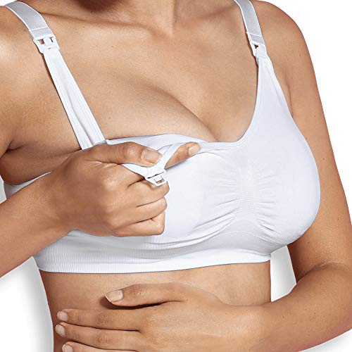 Carriwell Seamless Gelwire - Sujetador de lactancia, color Blanco, talla M