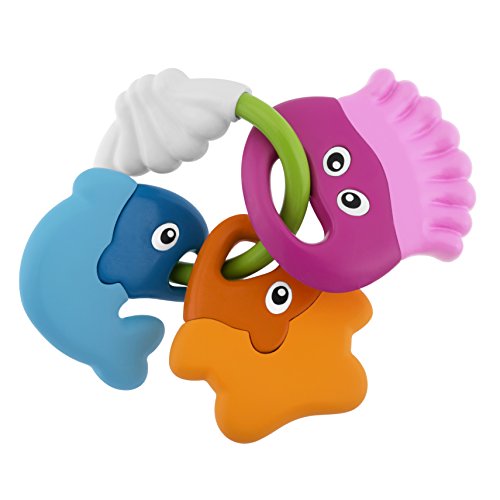 Chicco- Baby Senses-Sea Creatures Teether Jake Peces Sonajeros Mordedores, Multicolor (00005956000000)