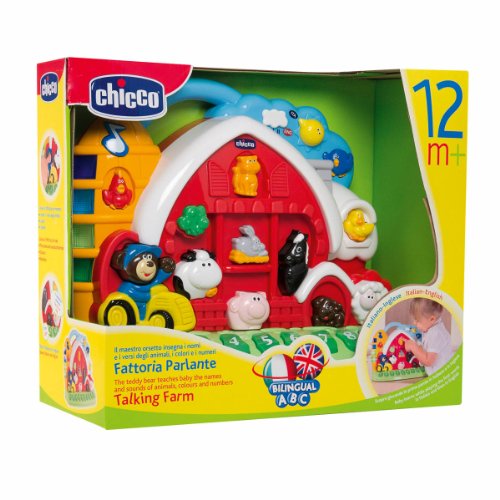 Chicco- Big & Small Granja Sonora Bilingüe, 33.8 x 28.2 x 18.3 (00060079000040)