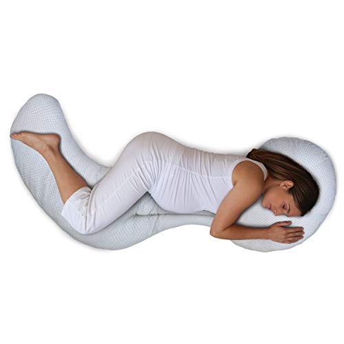 Chicco Boppy- Cojín de embarazo modular 3 piezas de algodón, máxima adaptabilidad, color blanco estampado (Geo) - Almohada de embarazo