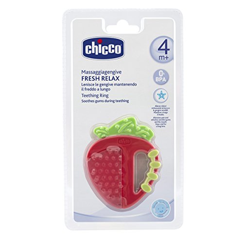 Chicco Fresh Relax - Mordedores de Silicona que Refrescan y Alivian 4M+, 1 Unidad, Multicolor