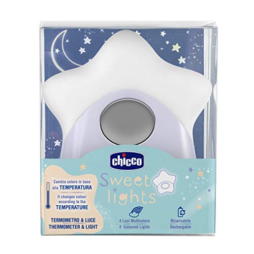 Chicco - Luz Nocturna Estrella Con Termómetro, Unisex