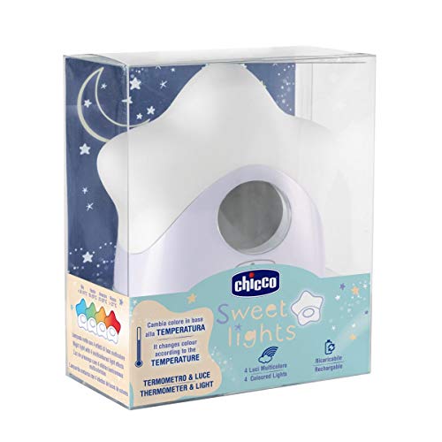 Chicco - Luz Nocturna Estrella Con Termómetro, Unisex