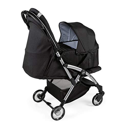 Chicco Miinimo y Chicco Goody Capazo Semi-Rígido para Para Silla de Paseo, Soporta Hasta 9 Kg, Color Negro (Jet Black)