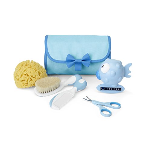 Chicco Mini Beauty - Set de higiene del bebé 5 en 1, color azul