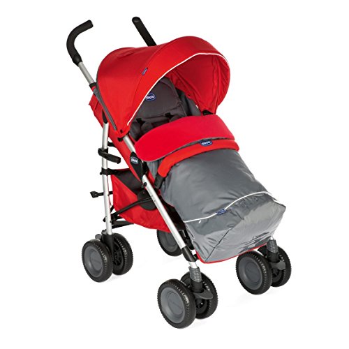 Chicco MultiWay2  Silla de paseo todoterreno con ruedas grandes y suspensión, color rojo