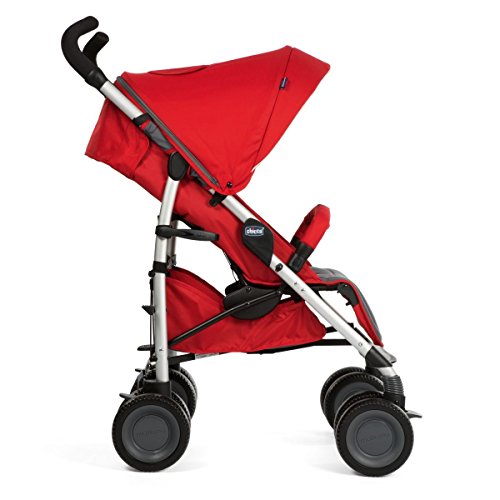 Chicco MultiWay2  Silla de paseo todoterreno con ruedas grandes y suspensión, color rojo