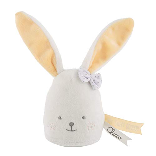 Chicco My Sweet dou Dou Lamparita Conejito - Lámpara quita miedos anti oscuridad para bebés, tierno peluche, diseño conejo