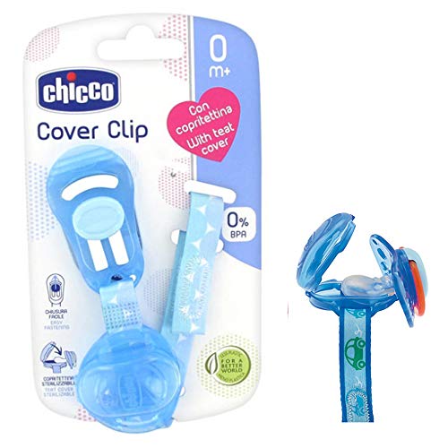 CHICCO Physio Soft, Pack de 2 Chupetes de Silicona, 0-6 m + CHICCO Easy Clip soft