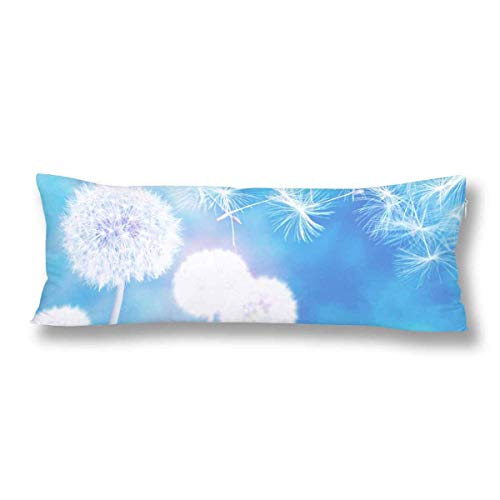 CiCiDi - Funda de Almohada (50 x 150 cm), diseño de Diente de león, Color Azul