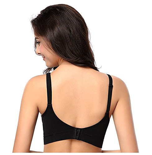 Cimary Sujetador de maternidad para mujeres Bra sin costuras (4Pack) (L/XL, 3 piezas (gris + negro+ rosa))