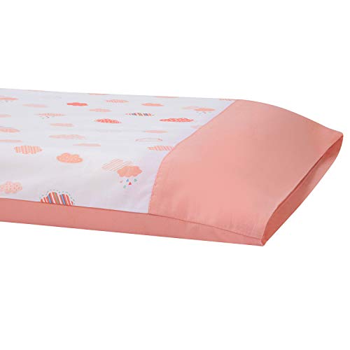 Clevamama ClevaFoam Funda Almohadas para Carritos Bebé, 100% Algodón - Coral