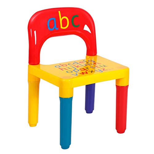 COSTWAY Juego de 1 Mesa y 2 Sillas para Niños Escritorio Asiento para Infantil Mueble para Juguete Dormitorio