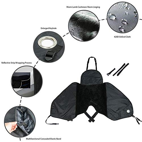 Cubre piernas para patinetas, rodilleras para los muslos con guantes para el manillar, kit de protección para las piernas del patinete caliente e impermeable grande para autos con patinete eléctrico.