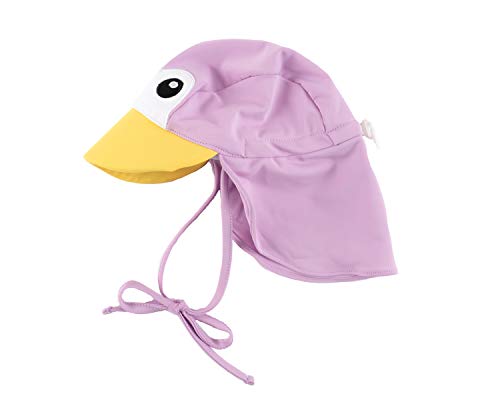 Cuddle Club Sombrero para Bebés y Niños | SPF 50+ Protección Solar Anti UV para la Cabeza y la Nuca - SunhatPenguinPurpleM