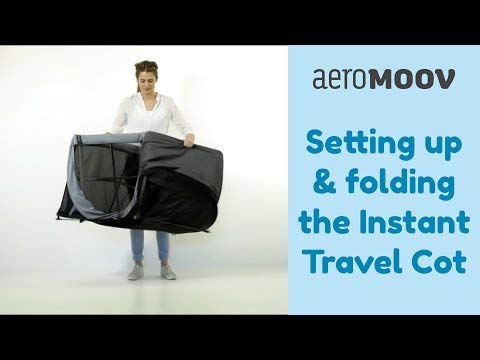 Cuna de Viaje para bebé Aeromoov plegable e instantánea con colchón configurable a dos alturas y bolsa de transporte (color gris oscuro)