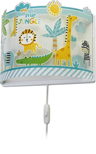 Dalber Lámpara Aplique Pared Infantil My Little Jungle, 60 W, Multicolor