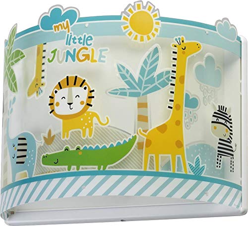 Dalber Lámpara Aplique Pared Infantil My Little Jungle, 60 W, Multicolor