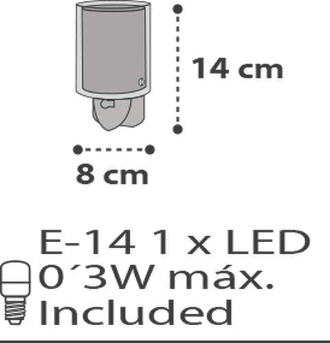 Dalber Luz nocturna quitamiedos infantil enchufe led, Clouds Verde