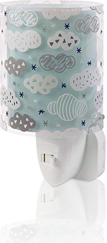 Dalber Luz nocturna quitamiedos infantil enchufe led, Clouds Verde