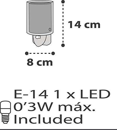 Dalber Luz nocturna quitamiedos infantil enchufe led, Clouds Verde