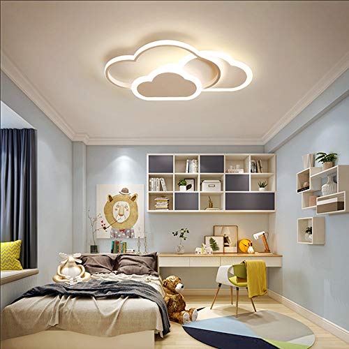 De Techo del LED, Luz De Techo Creative Cloud, con Control Regulable 6 Cm Ultra-Delgada Blanco Y Rosa De La Lámpara De Techo A Distancia, For Infantil Parvulario Habitación Sala Iluminación De La