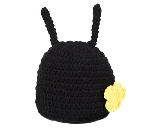 DELEY Unisex Bebé Crochet Flor de la Abeja de la Miel de Vestuario Infantil Ropa Traje de la Foto Puntales de 0-6 Meses