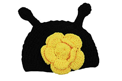 DELEY Unisex Bebé Crochet Flor de la Abeja de la Miel de Vestuario Infantil Ropa Traje de la Foto Puntales de 0-6 Meses