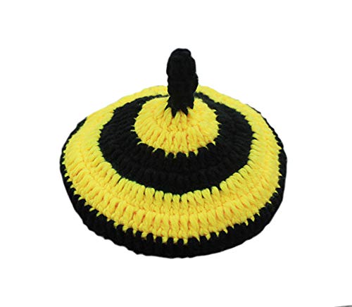 DELEY Unisex Bebé Crochet Flor de la Abeja de la Miel de Vestuario Infantil Ropa Traje de la Foto Puntales de 0-6 Meses