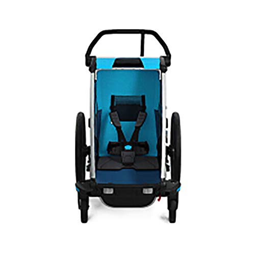 Dfghbnbaby 360 Giratorio 2-en-1 Doble Niño Remolque de Dos Ruedas de Bicicletas de Carga y del Basculador con 2 arneses de Seguridad (Color, tamaño : Free Size)