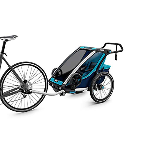 Dfghbnbaby 360 Giratorio 2-en-1 Doble Niño Remolque de Dos Ruedas de Bicicletas de Carga y del Basculador con 2 arneses de Seguridad (Color, tamaño : Free Size)