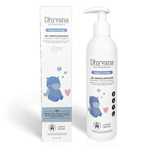 DHYVANA Dermolimpiador Natural. Gel Syndet Piel & Cabello. Niños & Piel Atópica.