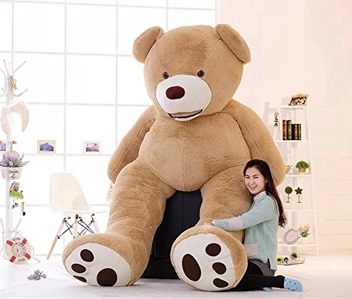 DIS Oso de peluche gigante, disponible en varios tamaños (250 cm/200 cm/130 cm/100 cm), marrón claro, 200 cm