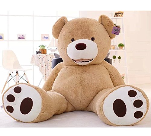 DIS Oso de peluche gigante, disponible en varios tamaños (250 cm/200 cm/130 cm/100 cm), marrón claro, 200 cm