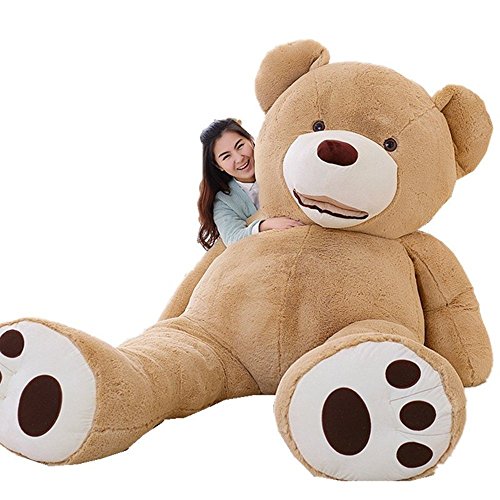 DIS Oso de peluche gigante, disponible en varios tamaños (250 cm/200 cm/130 cm/100 cm), marrón claro, 200 cm