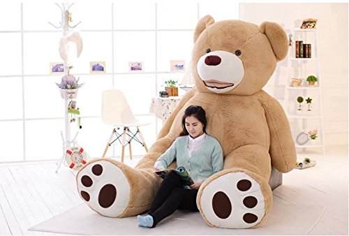 DIS Oso de peluche gigante, disponible en varios tamaños (250 cm/200 cm/130 cm/100 cm), marrón claro, 250 cm