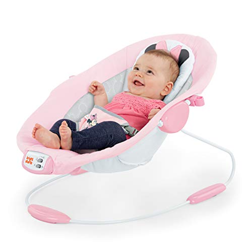 Disney Baby 12206 - Hamaca bebé minnie rosy skies, arco de juego, 7 melodías, vibraciones relajantes, niñas