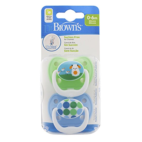 Dr. Brown's Prevent Classic - Chupete, T1 0-6 meses, colores surtidos