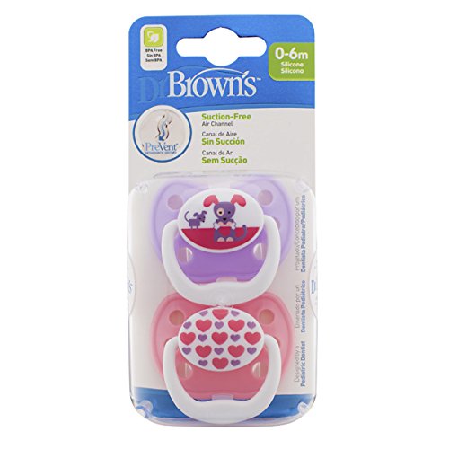 Dr. Brown's Prevent Classic - Chupete, T1 0-6 meses, colores surtidos